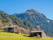 Aussicht auf Hütten in Stuben am Arlberg